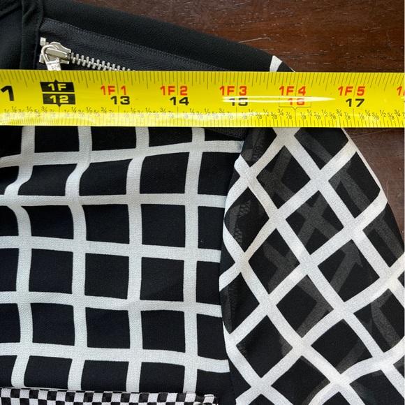 Michael Michael Kors Black and White Sheer Window Pane Button Down LS Top Size S - Picture 9 of 13